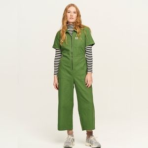 Lucy and Yak Ragan Jumpsuit Loden Forest Green